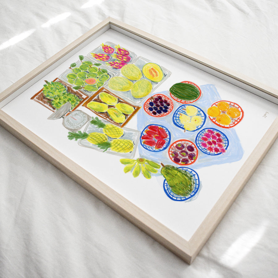 Fruit Market in South East Asia Giclée