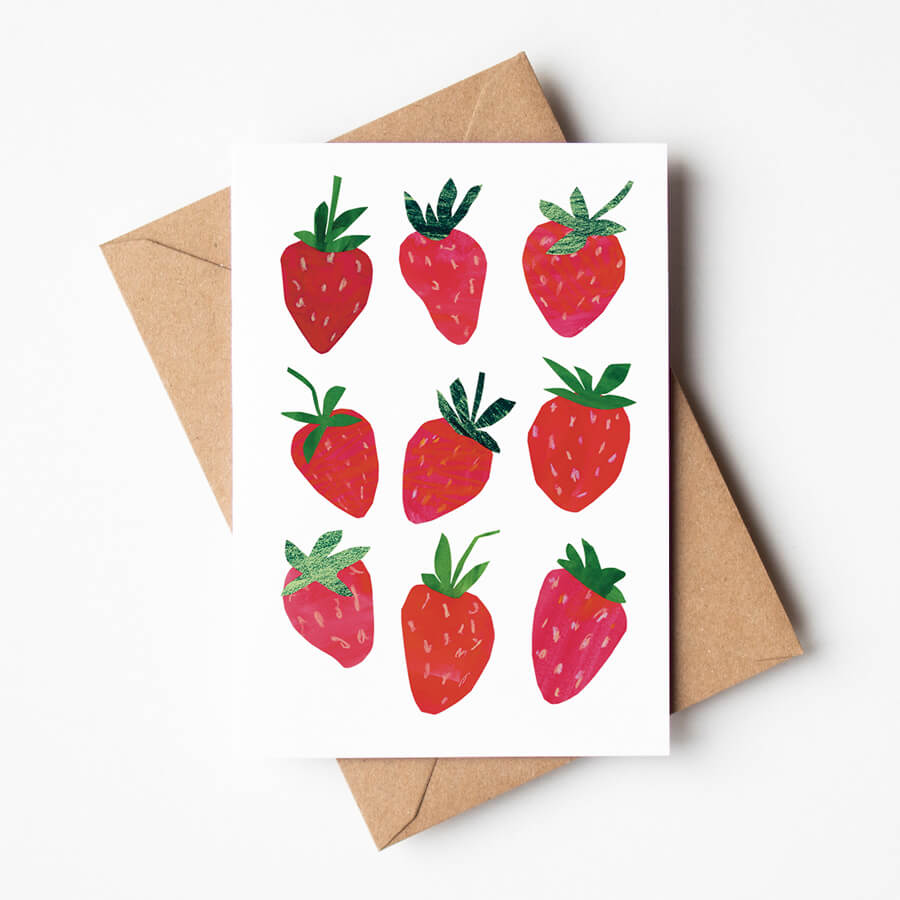 Lots of Strawberries Greeting Card